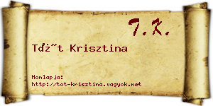 Tót Krisztina névjegykártya