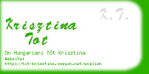 krisztina tot business card